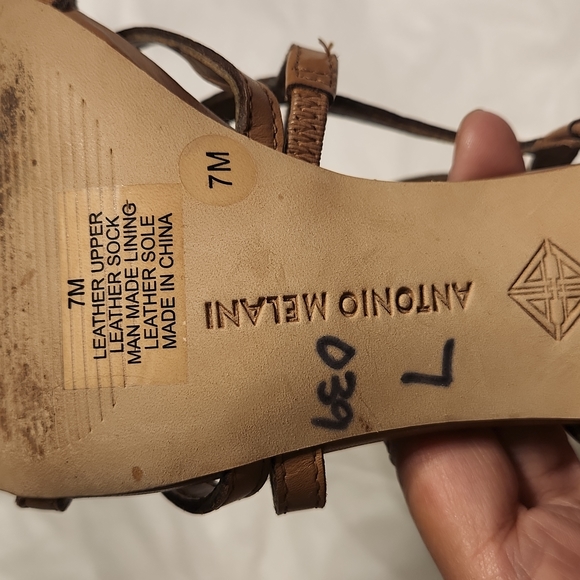 Antonio Melani shoes, used  Farrah Strappy Leather Heels ,Size 7M - Picture 7 of 11